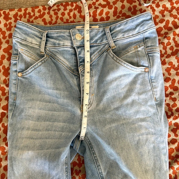 free people high waisted skinny light blue jeans size 27 - Picture 6 of 9